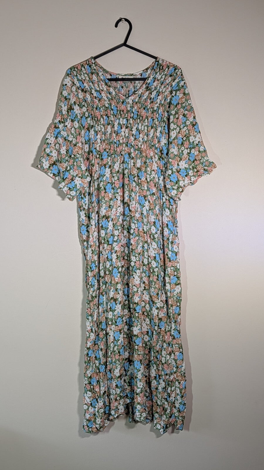 Miss Lady Women's Floral Dress - Green - Size Medium