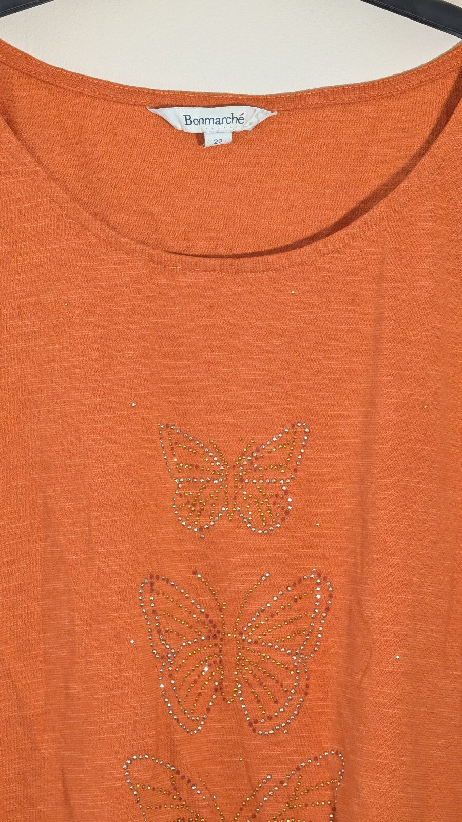 Bonmarche Women's T Shirt - Orange - Size 22