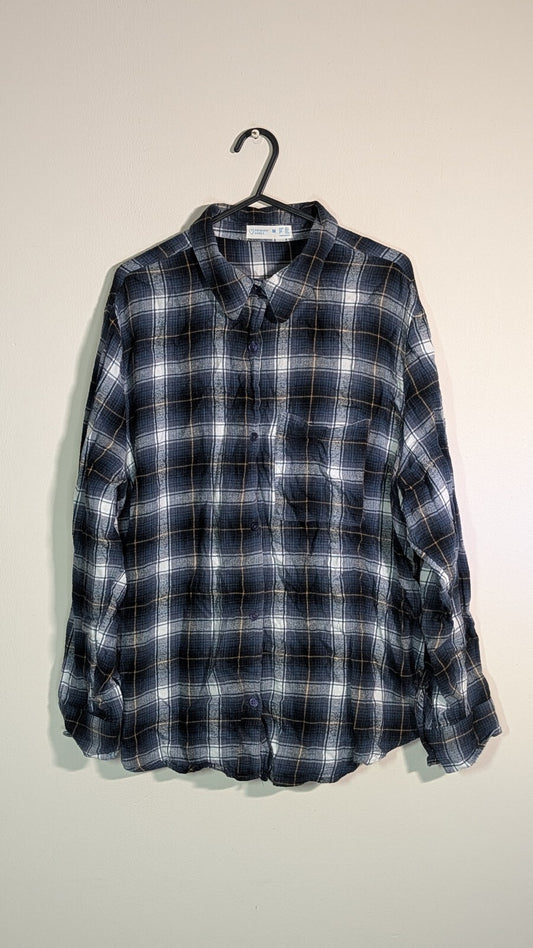 Primark Women's Check Shirt - Blue - Size Medium