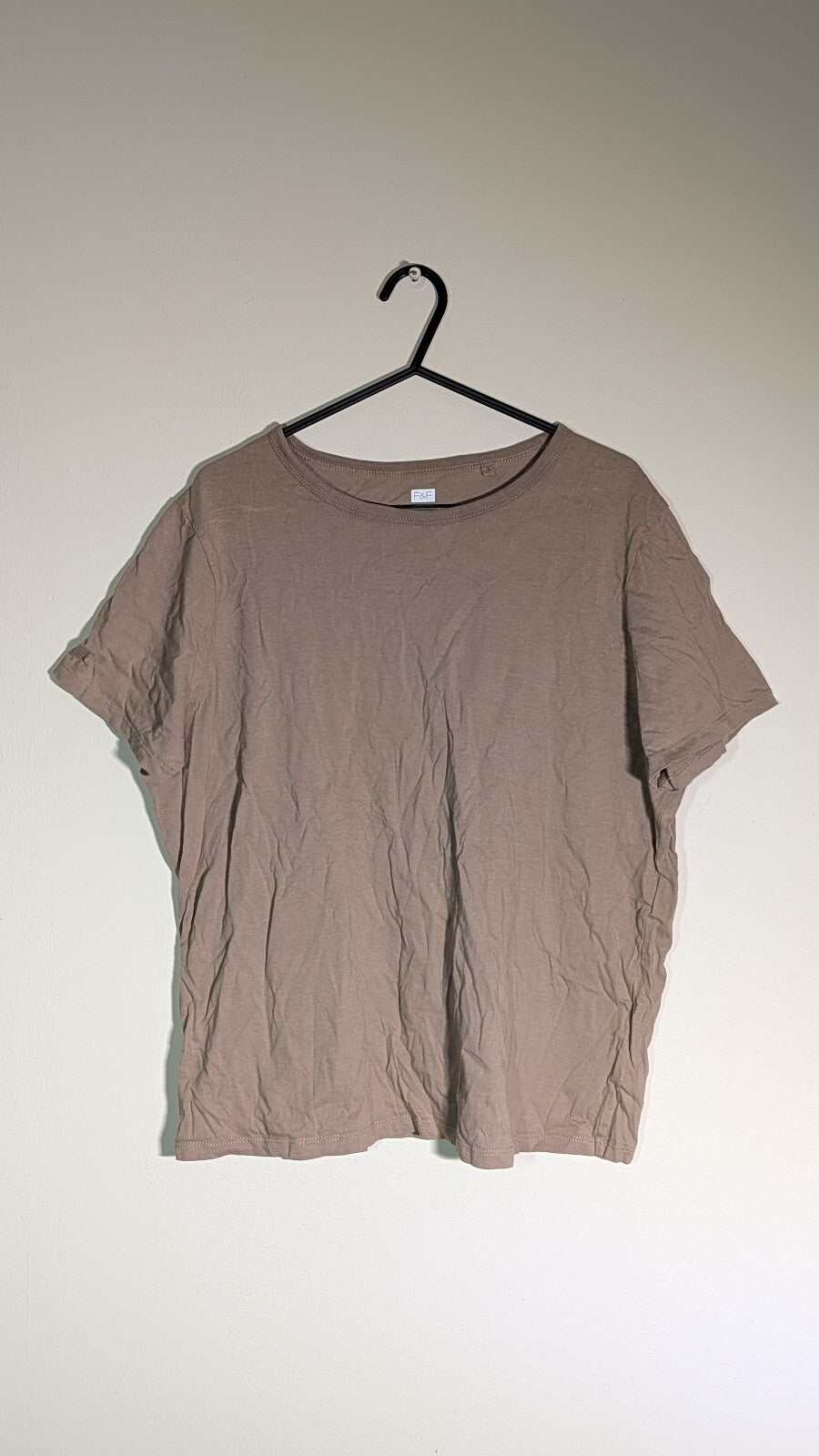 F&F Women's T Shirt - Brown - Size 16