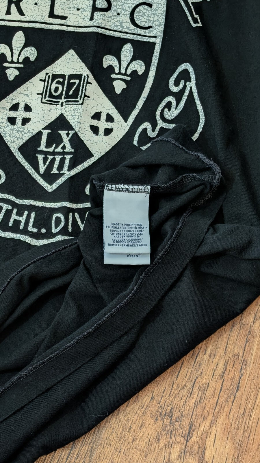 Ralph Lauren Men's Custom Fit T Shirt - Black - Size Medium