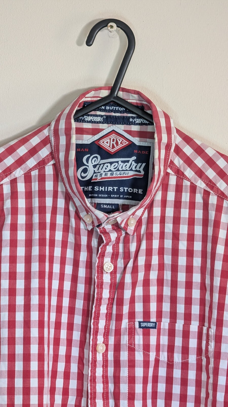 Superdry Men's Check Shirt - Red - Size Small