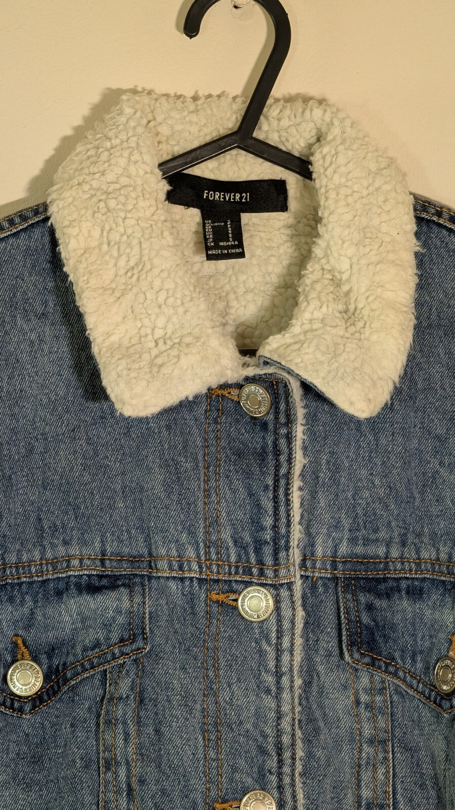 Forever 21 Women's Denim Jacket - Blue - Size Small