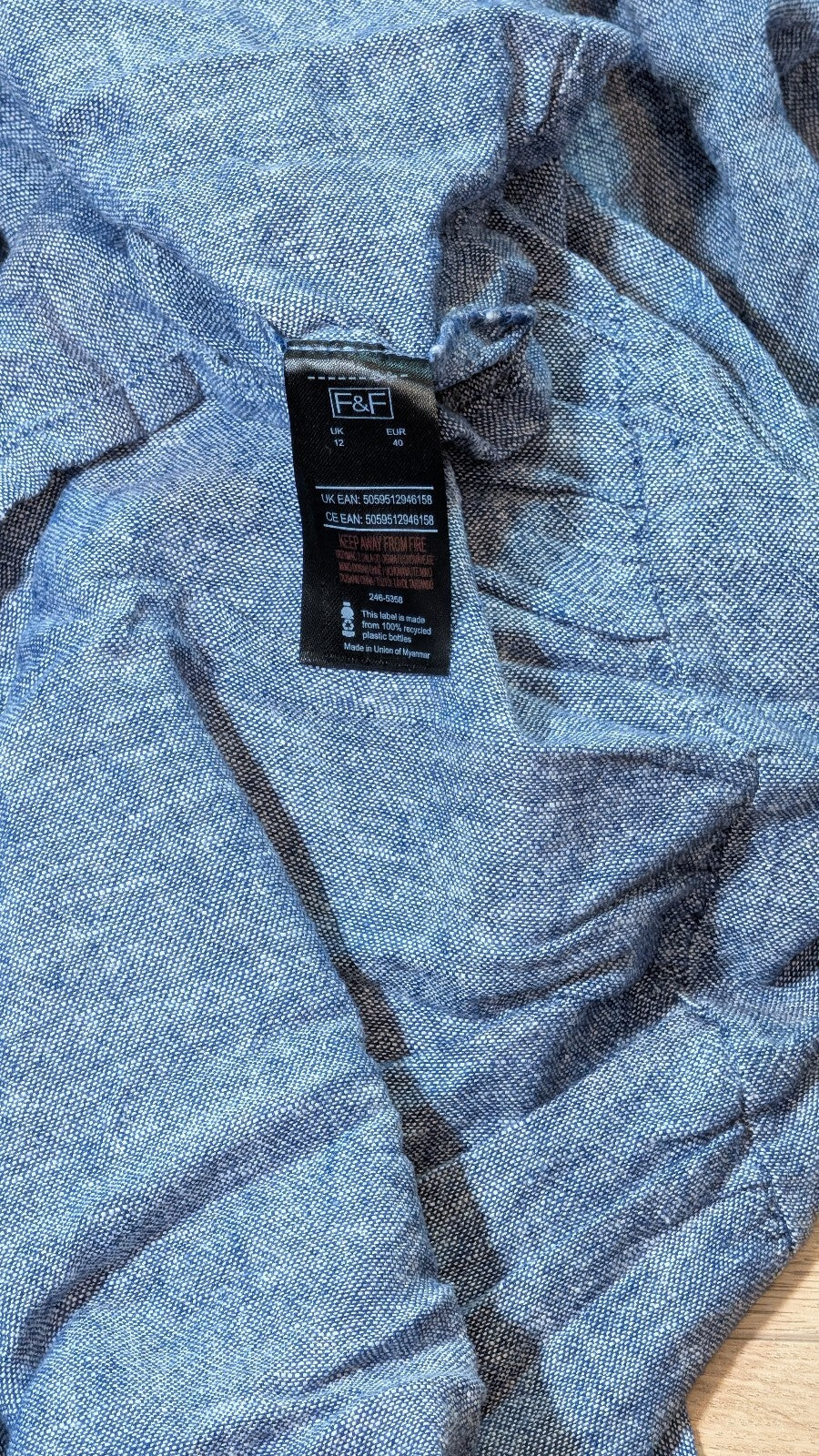 F&F Women's Dress - Blue - Size 12