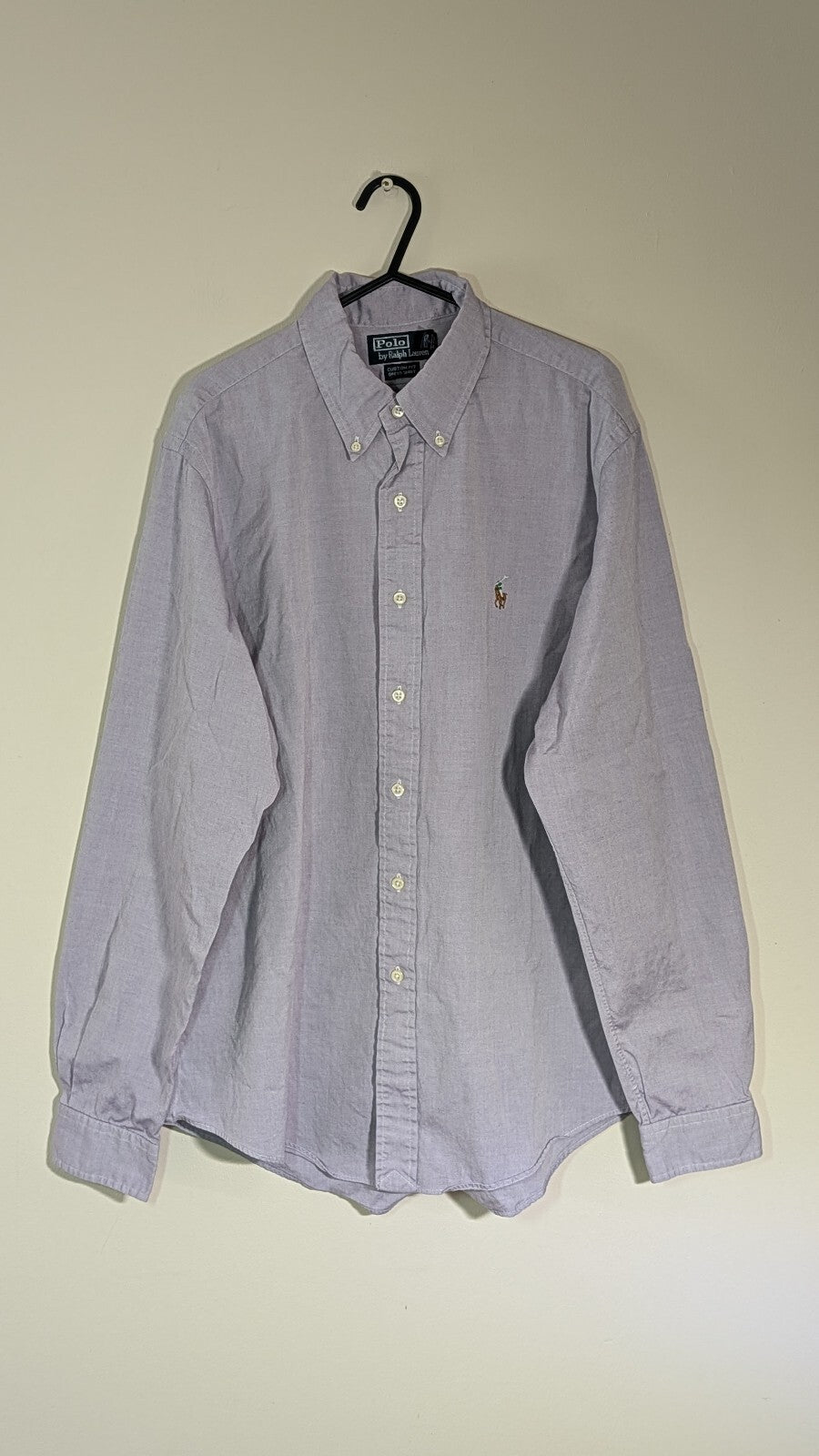 Ralph Lauren Men's Custom Fit Shirt - Purple - Size XL