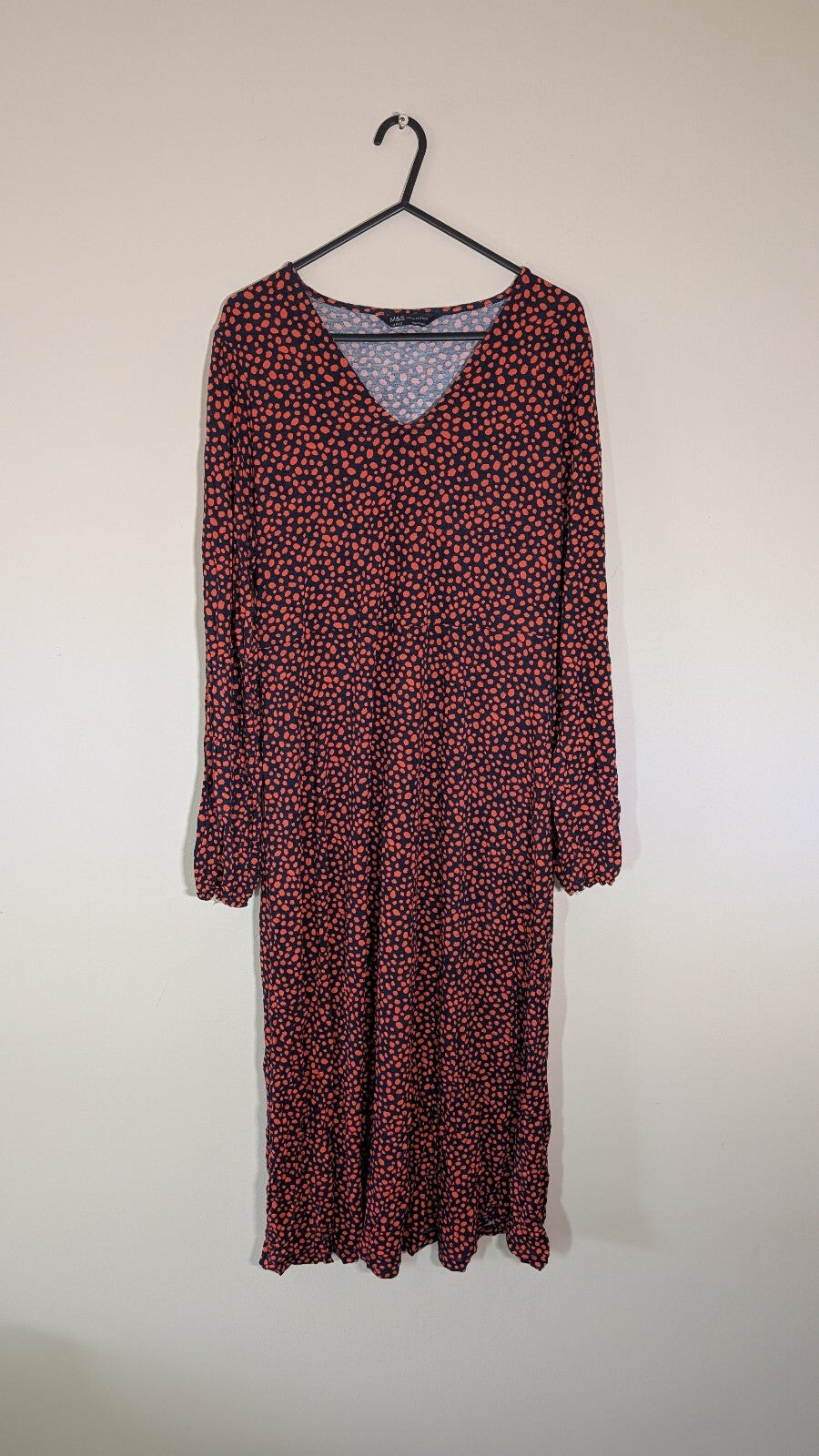 M&S Women's Dress - Orange - Size 14