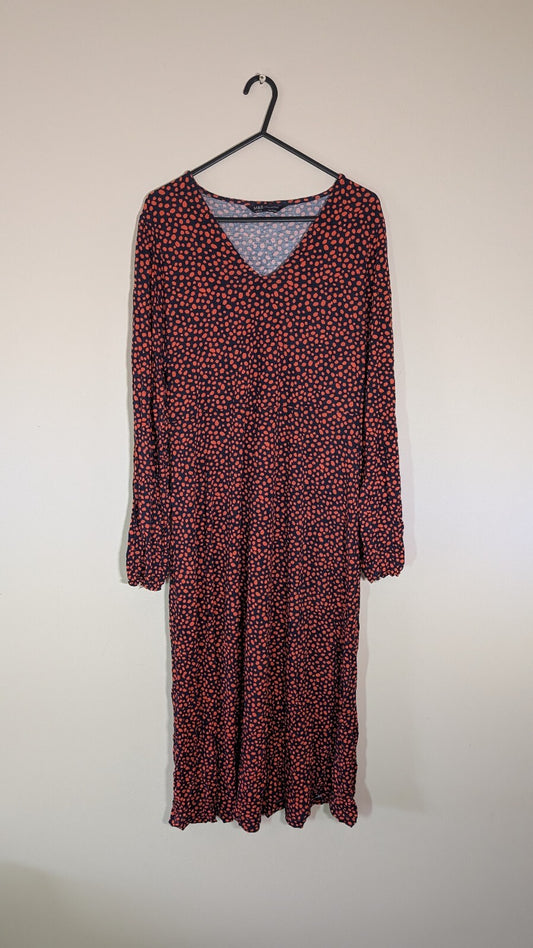 M&S Women's Dress - Orange - Size 14