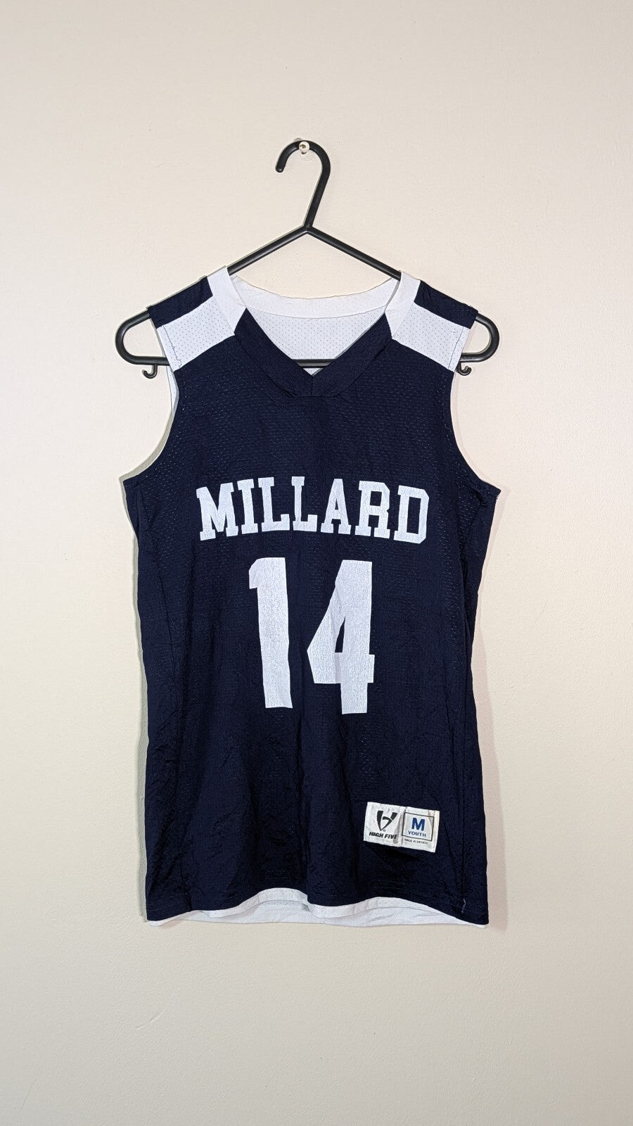 High Five Kid's Boys Basketball Vest - Navy - Size Medium