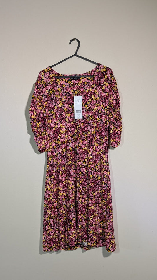 F&F Women's Floral Dress - Pink - Size 14