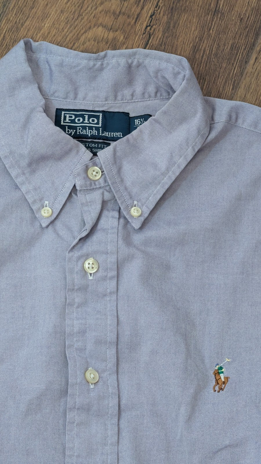 Ralph Lauren Men's Custom Fit Shirt - Purple - Size XL