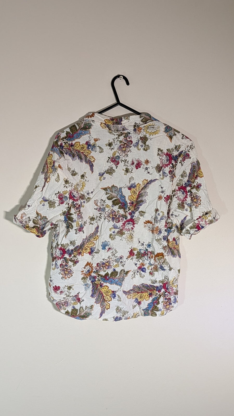 D'Allaird's Women's Floral Shirt - White - Size 10