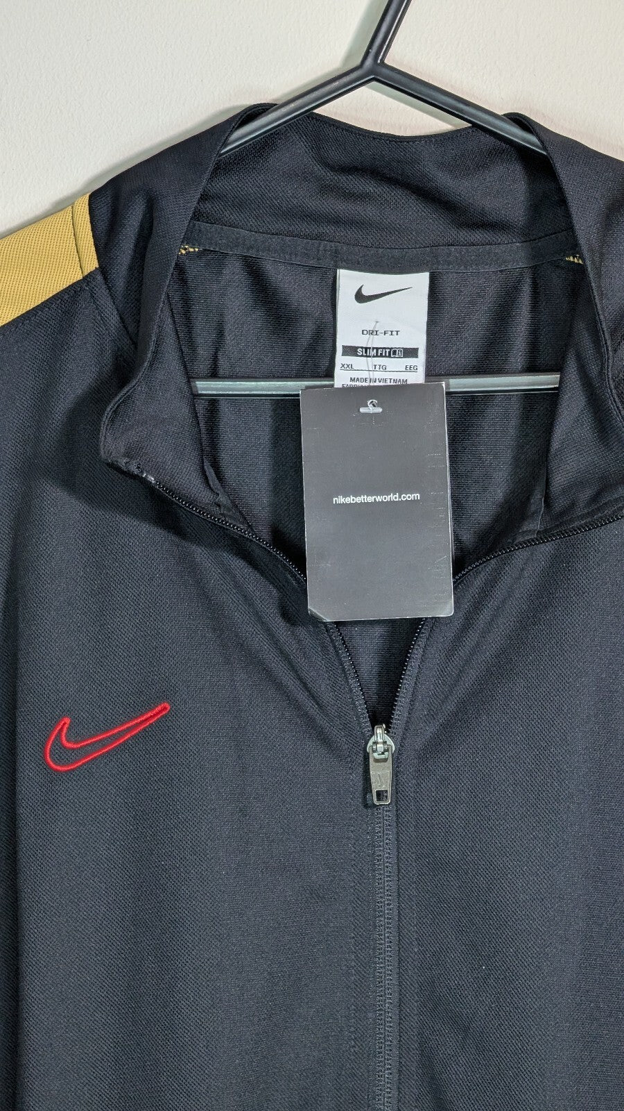 Nike Men's Slim Fit Jacket - Black - Size XXL
