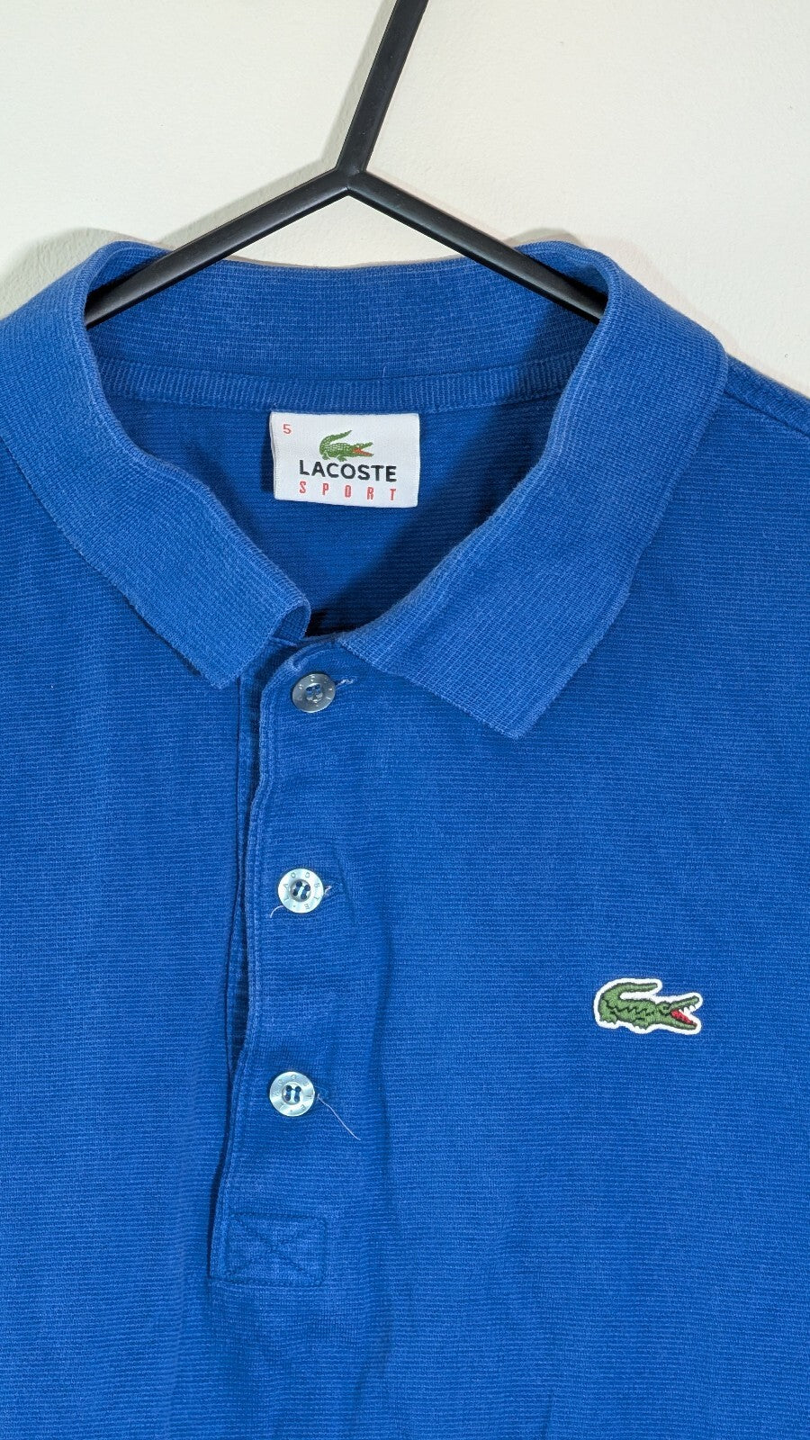 Lacoste Men's Polo T Shirt - Blue - Size 5 / Large