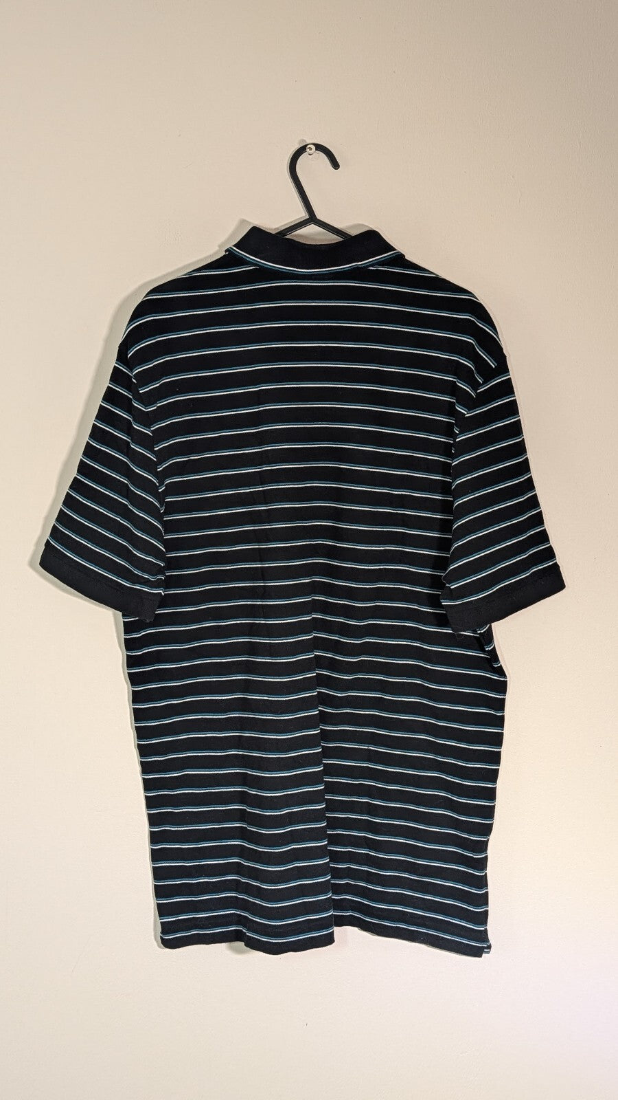 Lacoste Men's Striped Polo T Shirt - Black - Size 7 / XXL