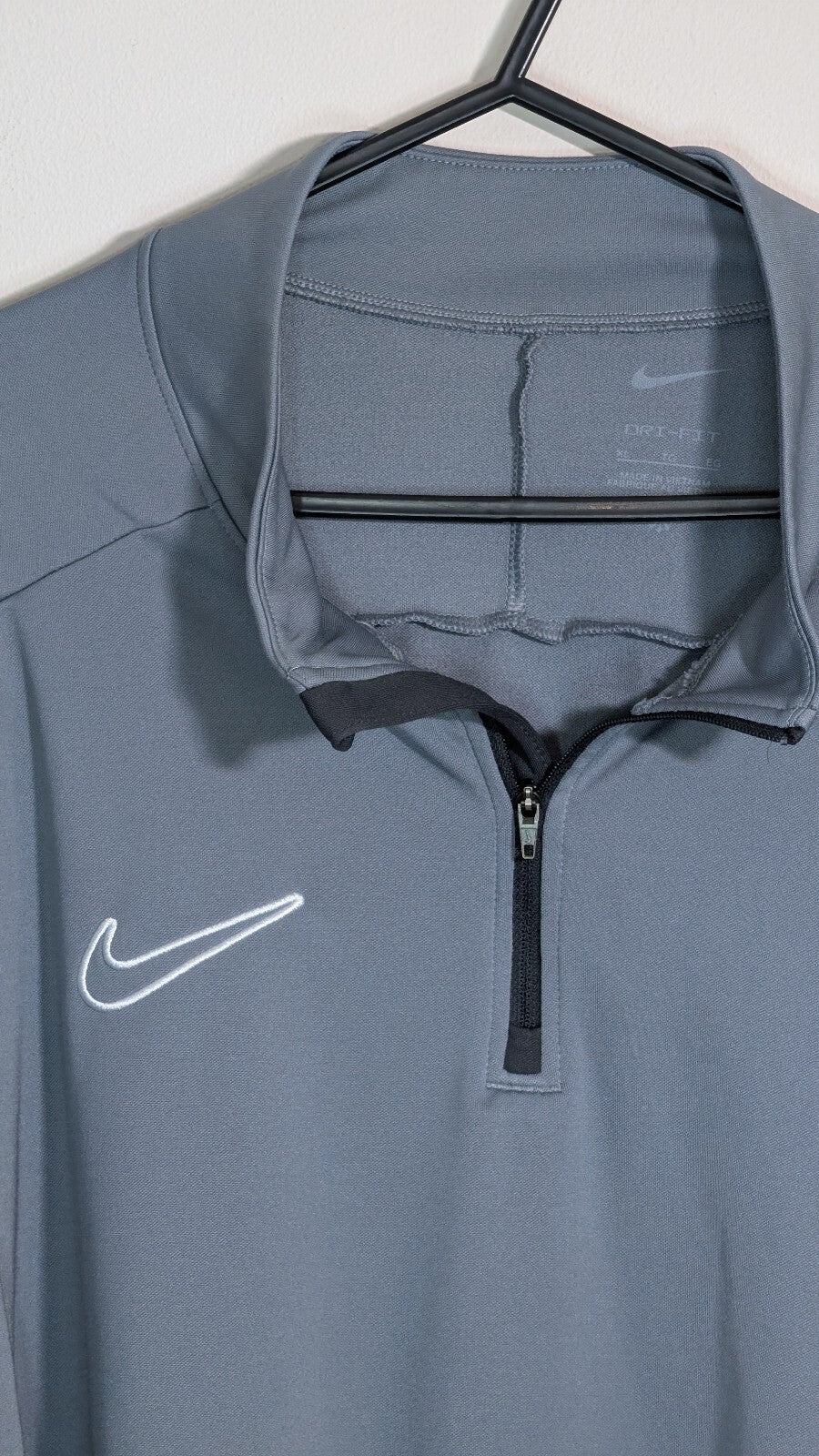Nike Men's Dri-Fit 1/4 Zip Jumper - Grey - Size XL