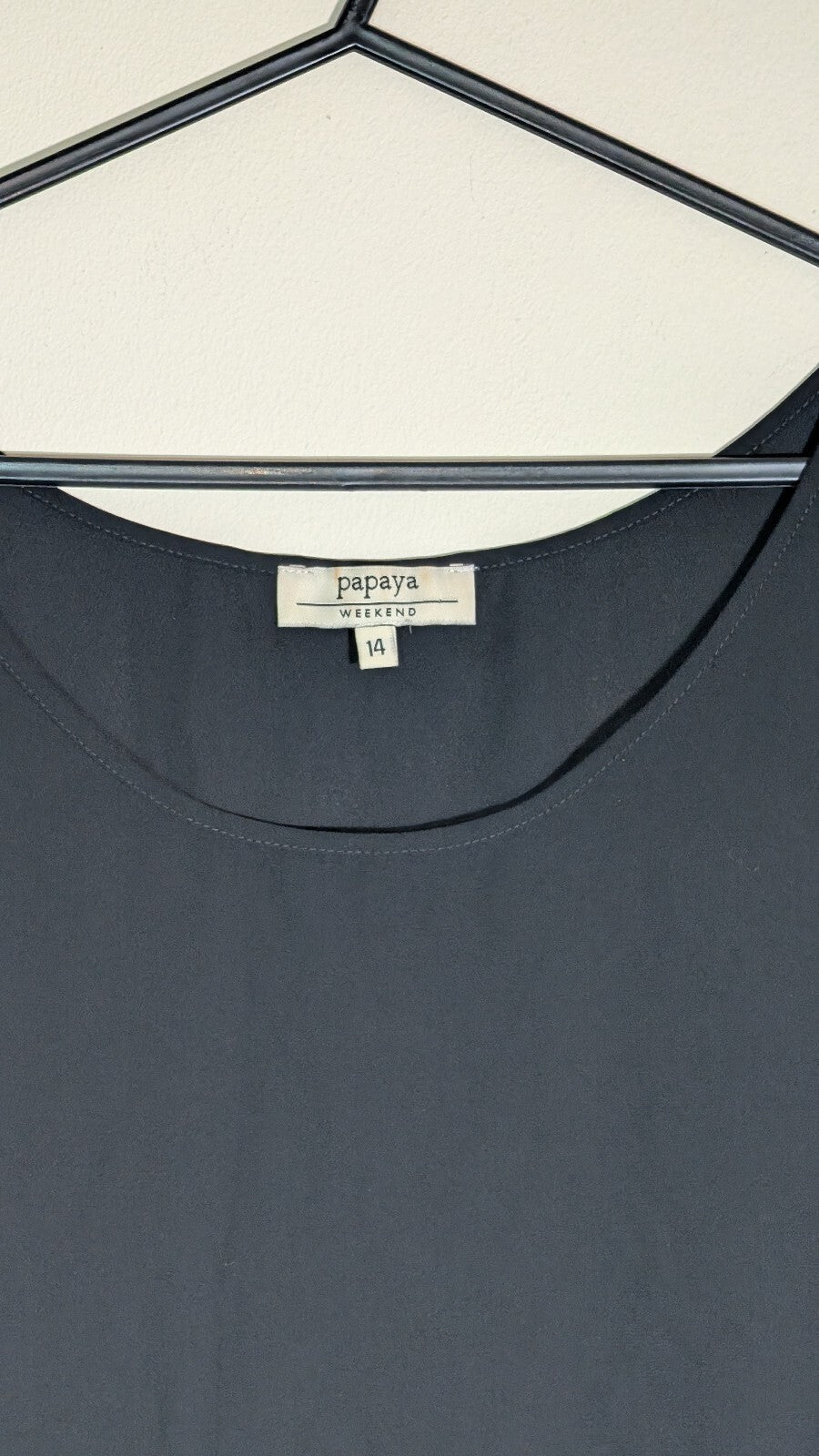 Papaya Women's Vest T Shirt - Black - Size 14
