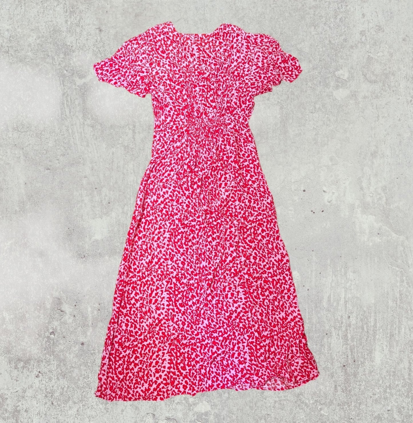 Tu Women's Leopard Print Dress - Red - Size 8