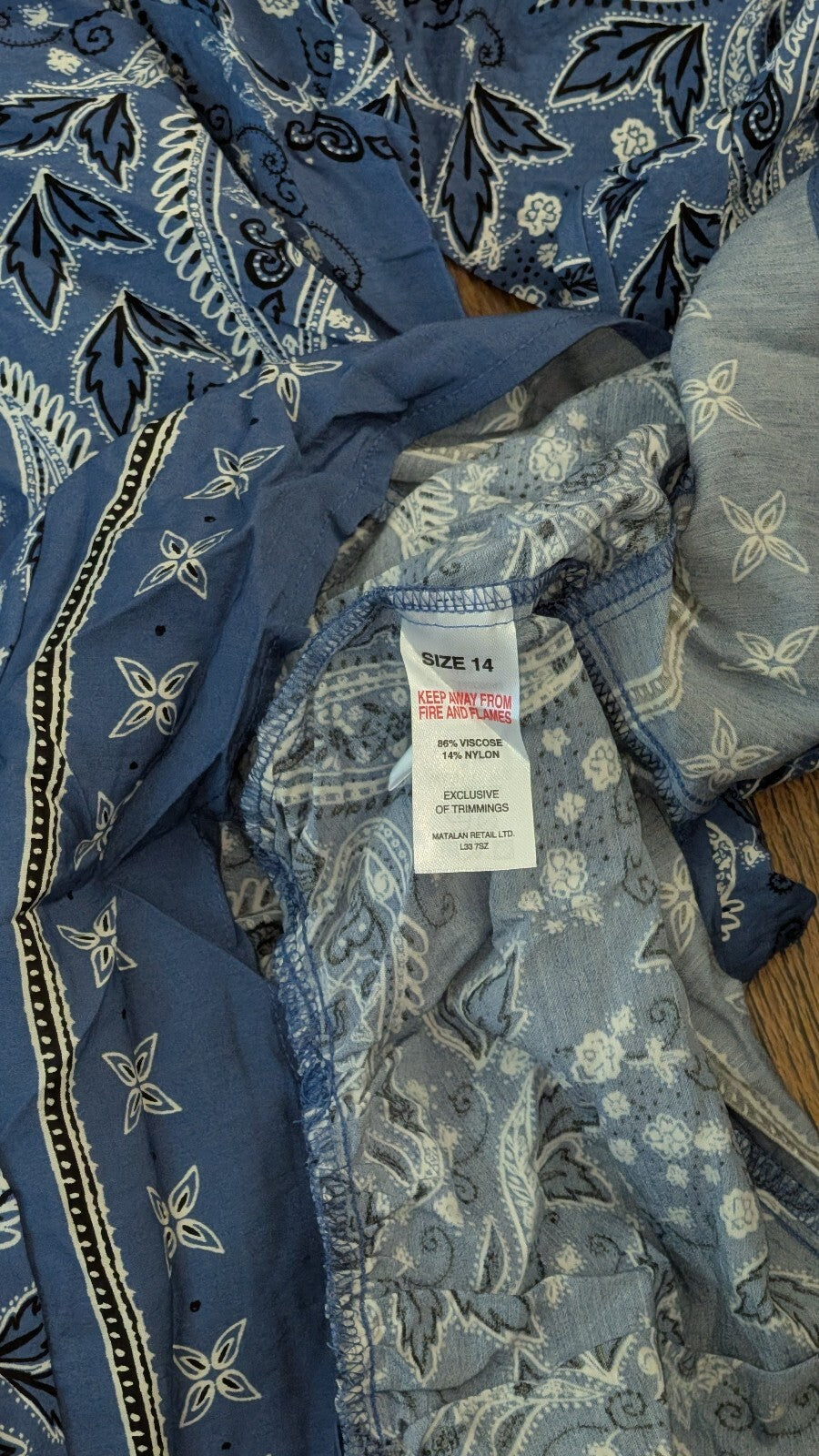 Papaya Women's Floral Dress - Blue - Size 14