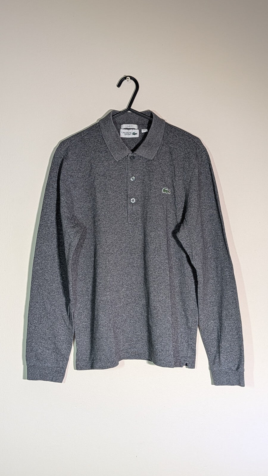 Lacoste Men's Slim Fit Polo T Shirt - Grey - Size 3 / Small