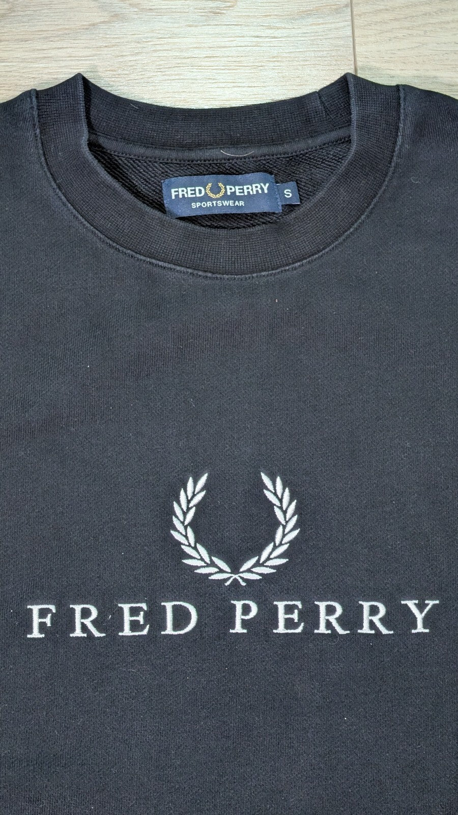 Fred Perry Men's Sweatshirt Jumper - Black - Size Small