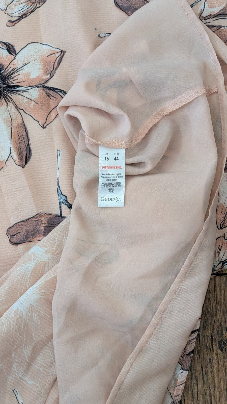 George Women's Floral Dress - Pink - Size 16