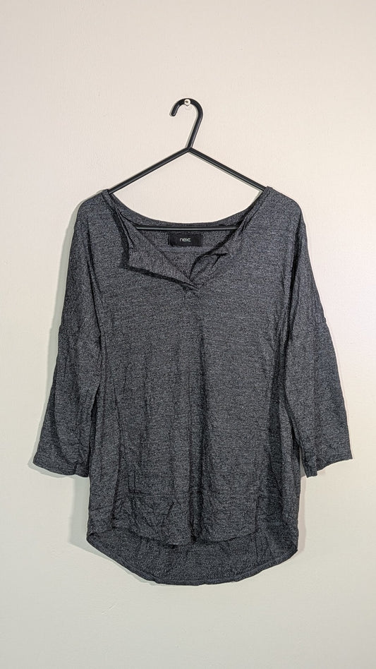 Next Women's T Shirt - Grey - Size 12