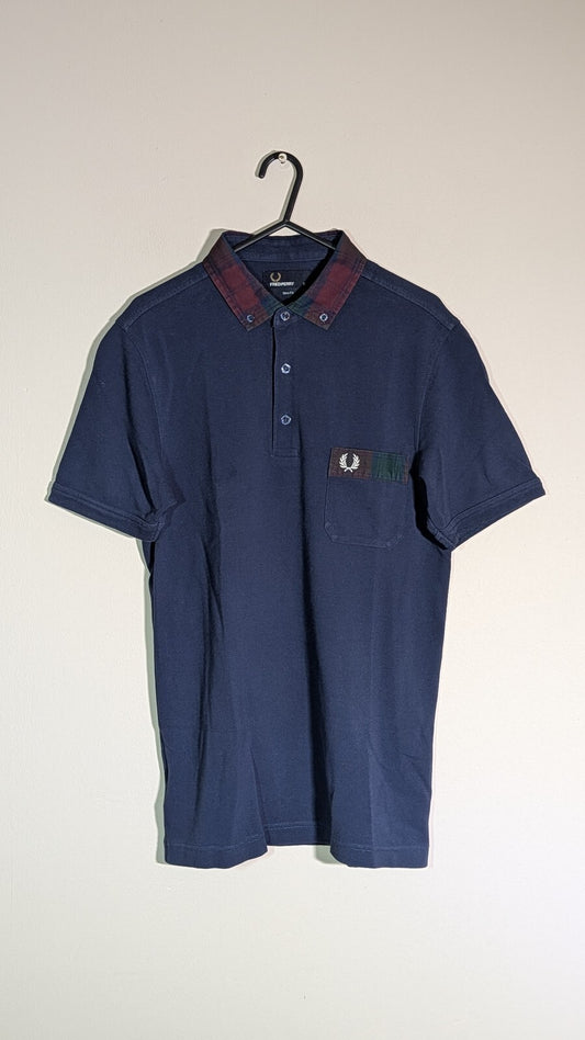 Fred Perry Men's Slim Fit Polo T Shirt - Navy - Size Small
