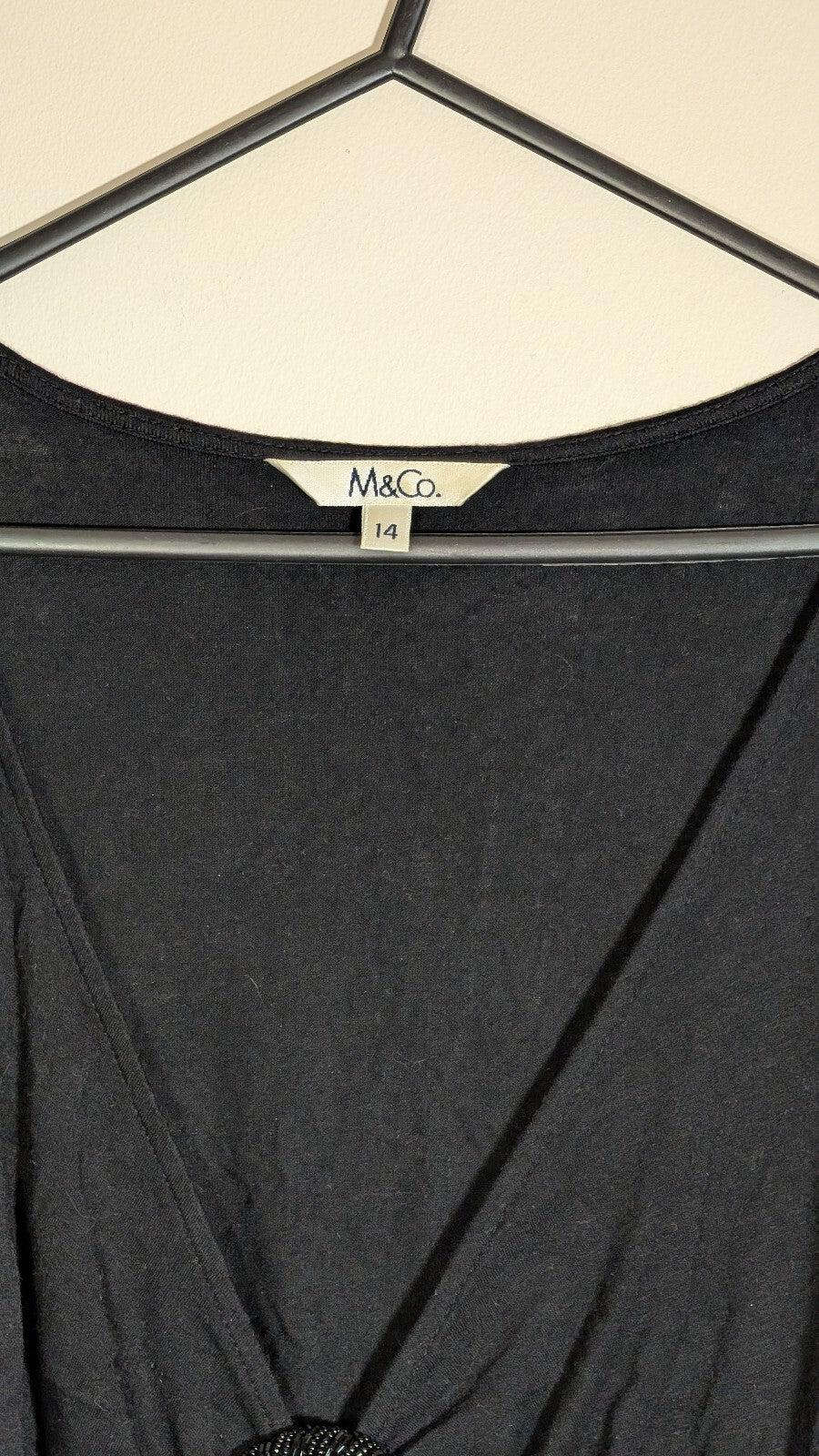 M&Co Women's T Shirt - Black - Size 14
