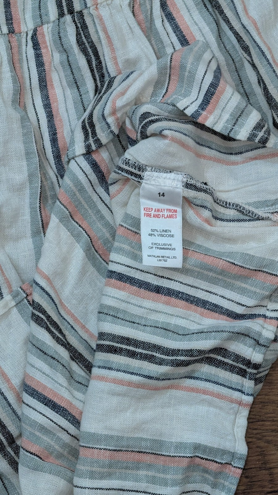 Papaya Women's Striped Dress - White - Size 14