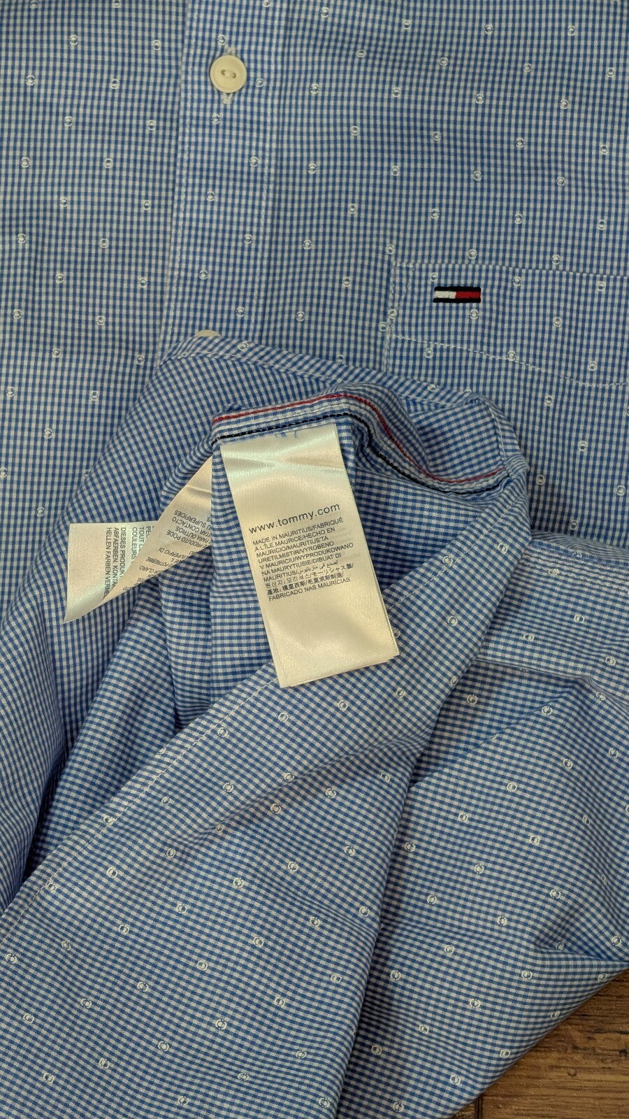 Tommy Hilfiger Men's Check Shirt - Blue - Size XL