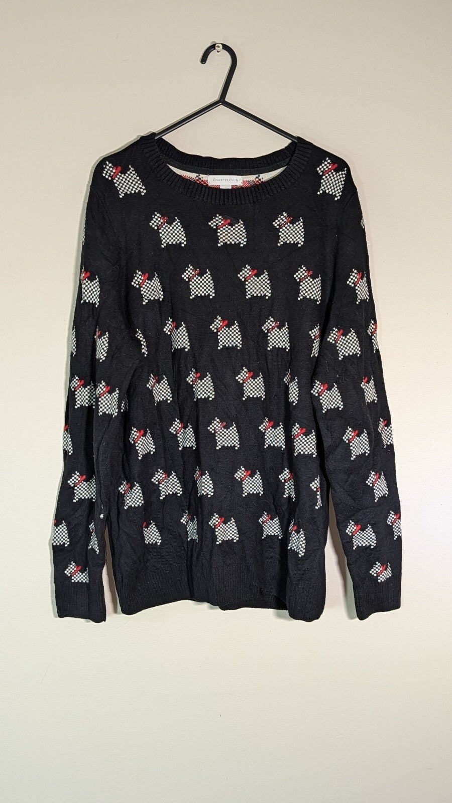 Charter Club Women's Sweatshirt Jumper - Black - Size Large
