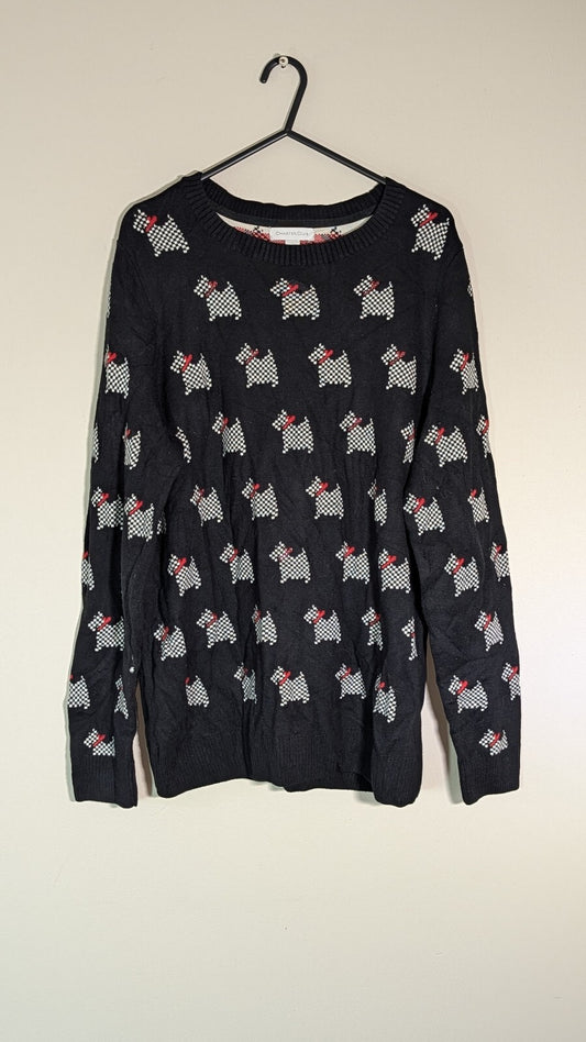 Charter Club Women's Sweatshirt Jumper - Black - Size Large