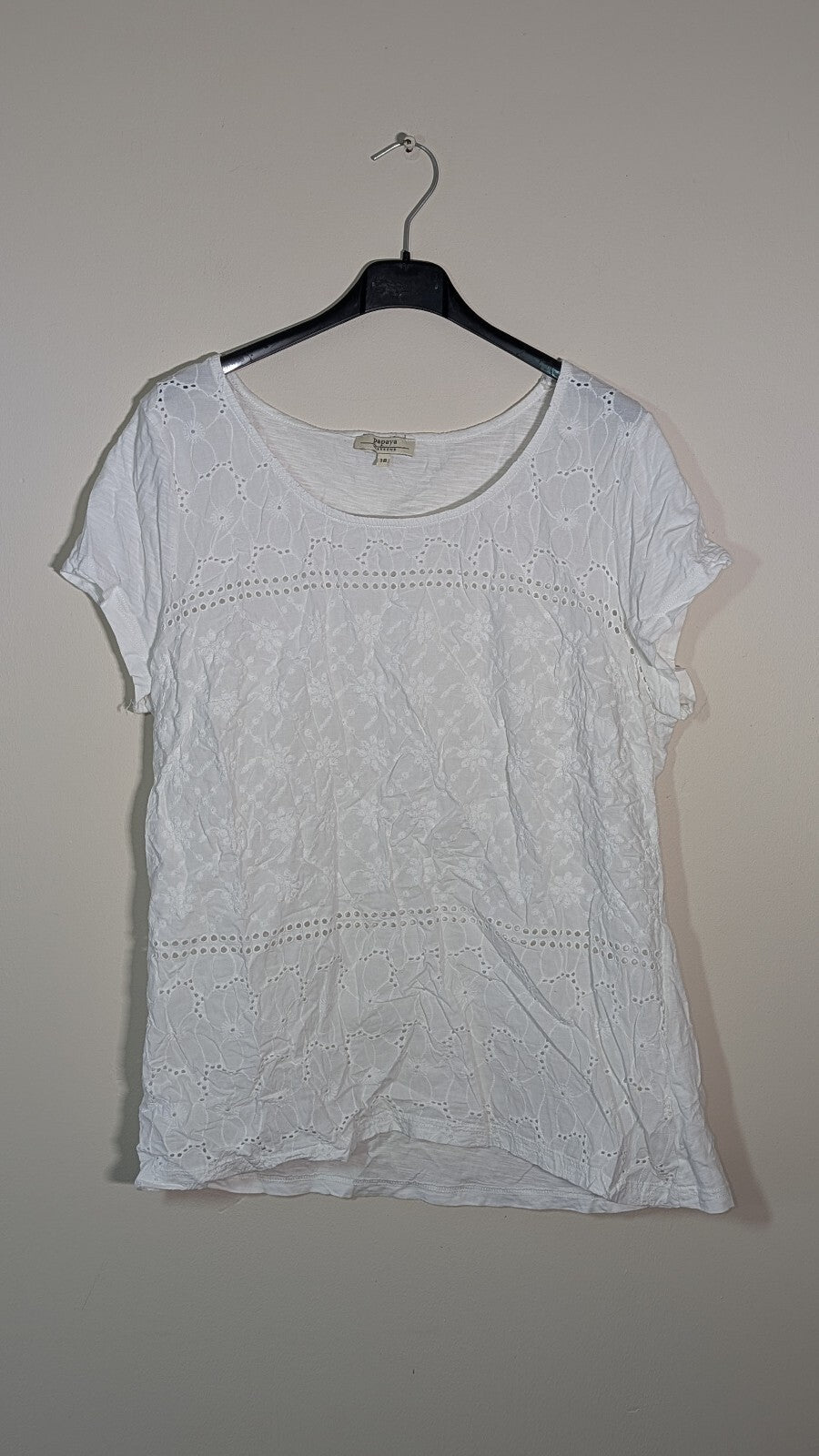 Papaya Women's T Shirt - White - Size 18