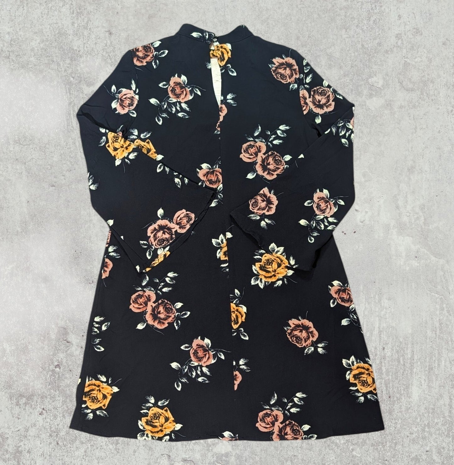 Peacocks Women's Floral Dress - Black - Size 10