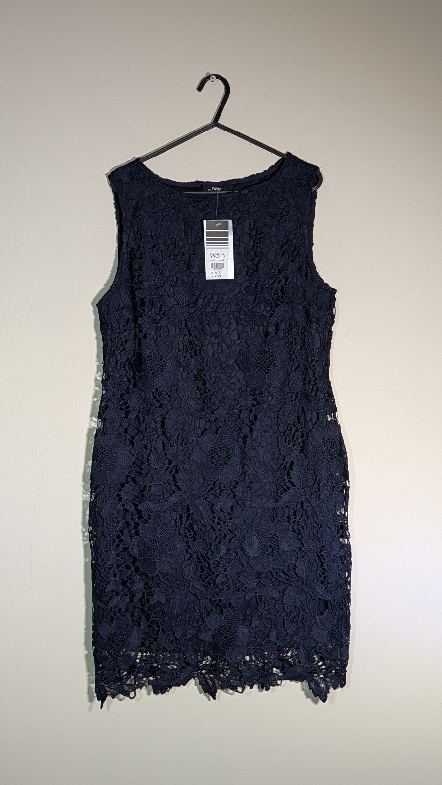 Wallis Women's Dress - Navy - Size 14