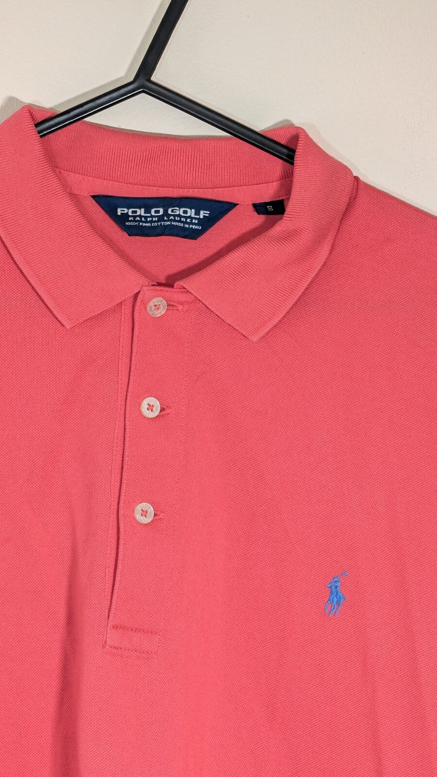 Ralph Lauren Men's Golf Polo T Shirt - Pink - Size Small