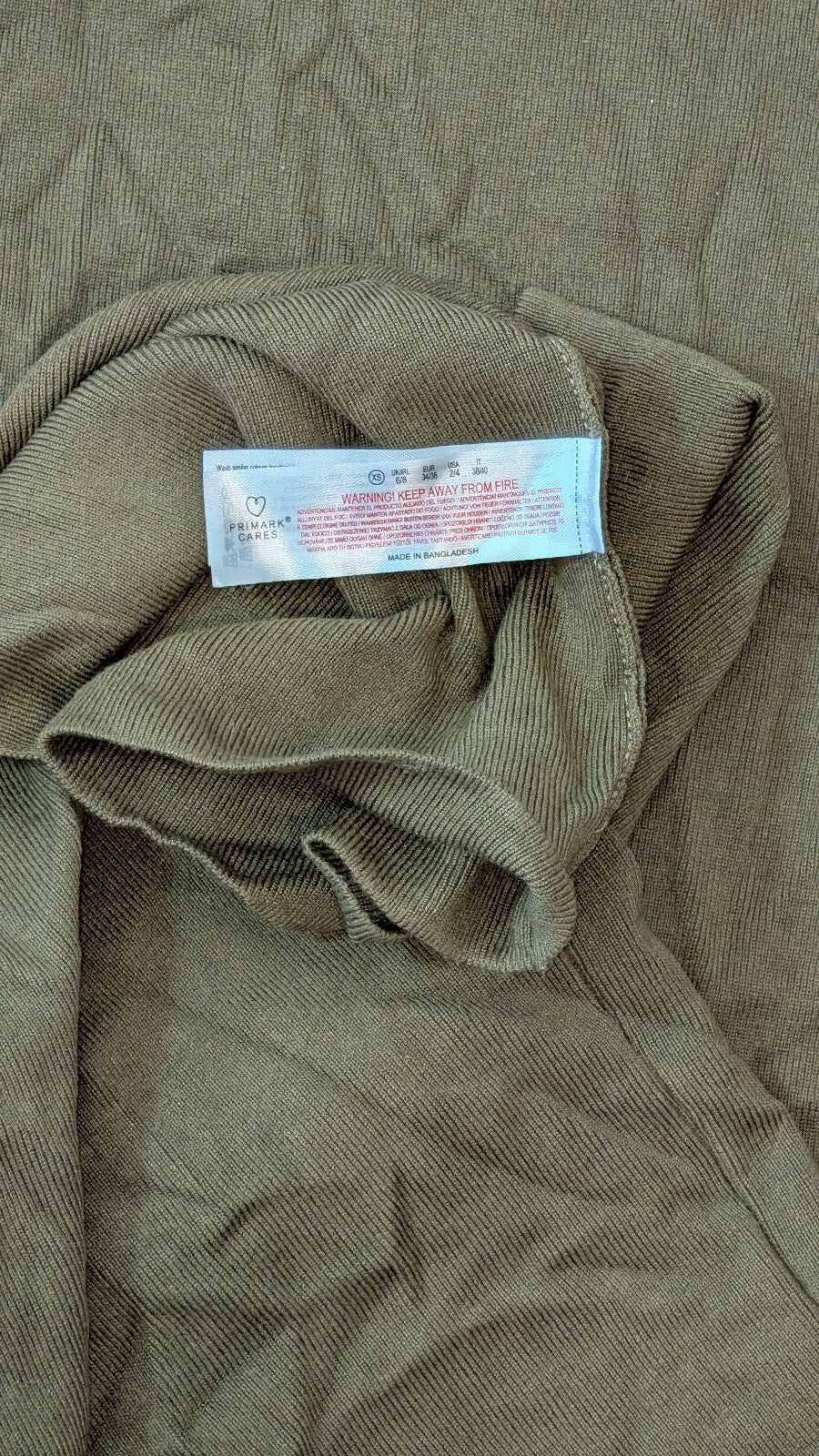 Primark Women's Dress - Khaki - Size 6