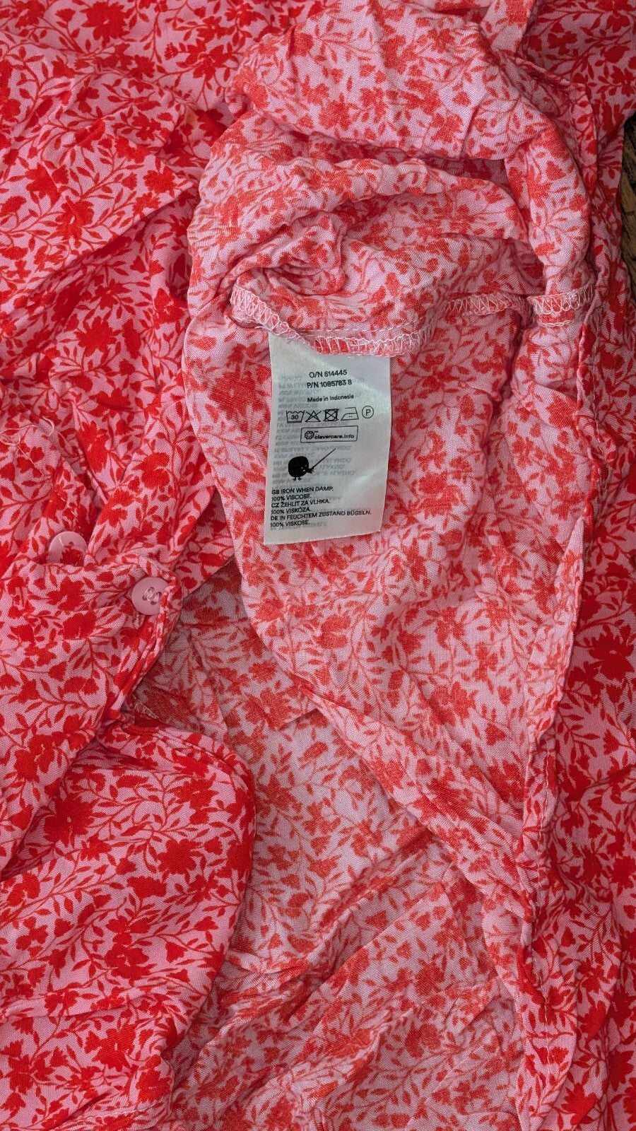 MONKL Women's Floral Dress - Red - Size Medium
