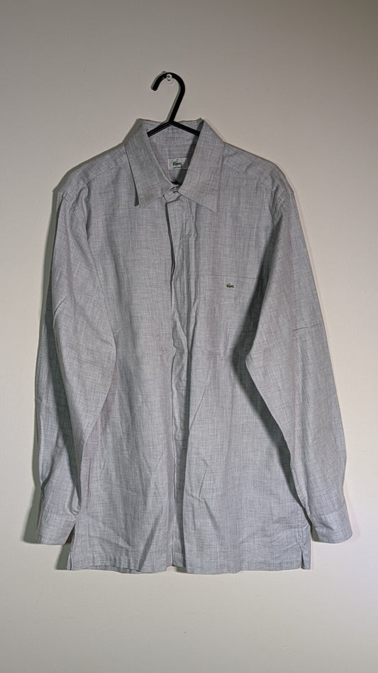 Lacoste Men's Shirt - Grey - Size 40 / Medium