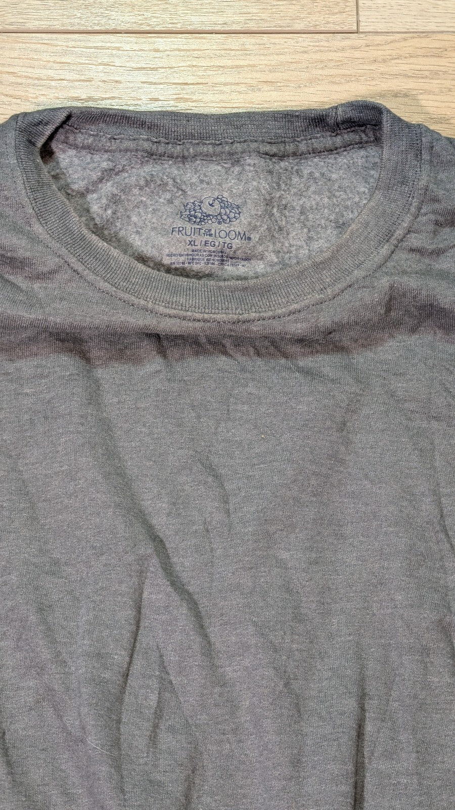 Fruit Of The Loom Men's Sweatshirt Jumper - Grey - Size XL
