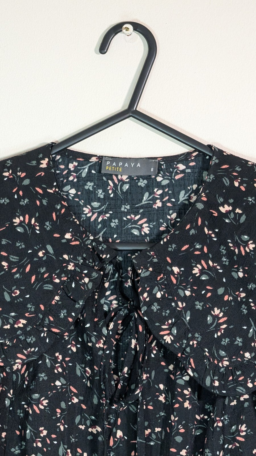 Papaya Women's Floral Dress - Black - Size 8