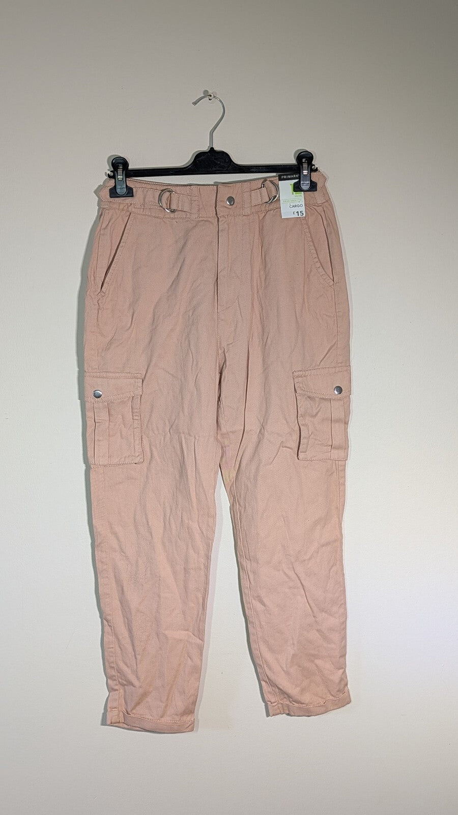 Primark Women's Cargo Trousers - Pink - Size 12