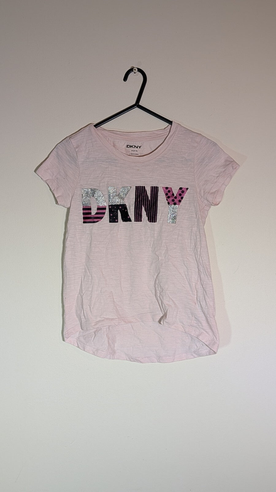 DKNY Kid's Girls T Shirt - Pink - Size 8-10 Years