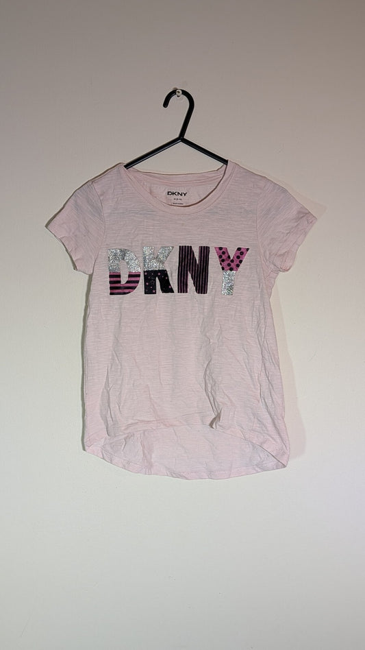 DKNY Kid's Girls T Shirt - Pink - Size 8-10 Years