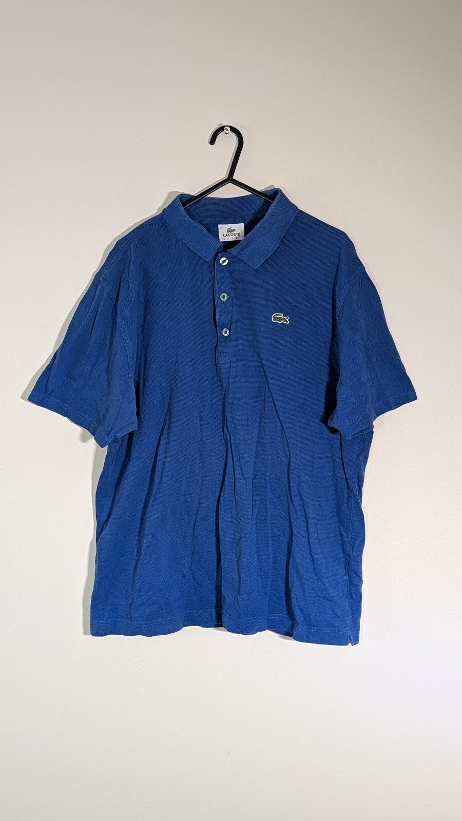Lacoste Men's Polo T Shirt - Blue - Size 5 / Large
