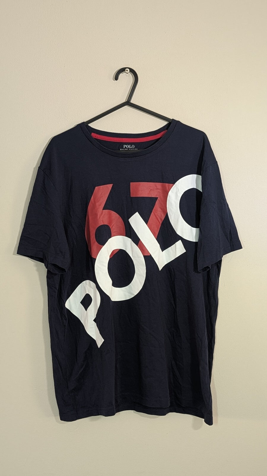 Ralph Lauren Men's T Shirt - Navy - Size Medium