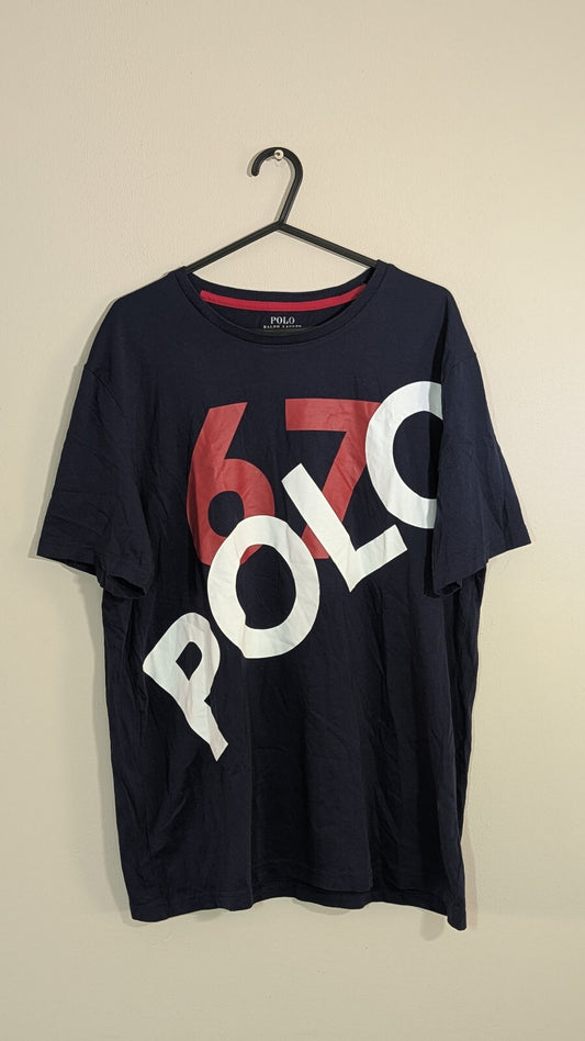 Ralph Lauren Men's T Shirt - Navy - Size Medium