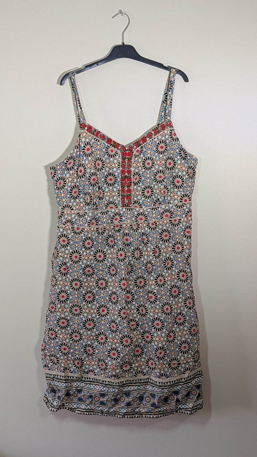 Tu Women's Floral Dress - Blue - Size 18