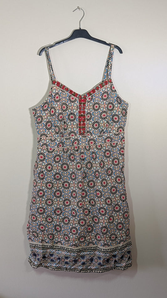 Tu Women's Floral Dress - Blue - Size 18