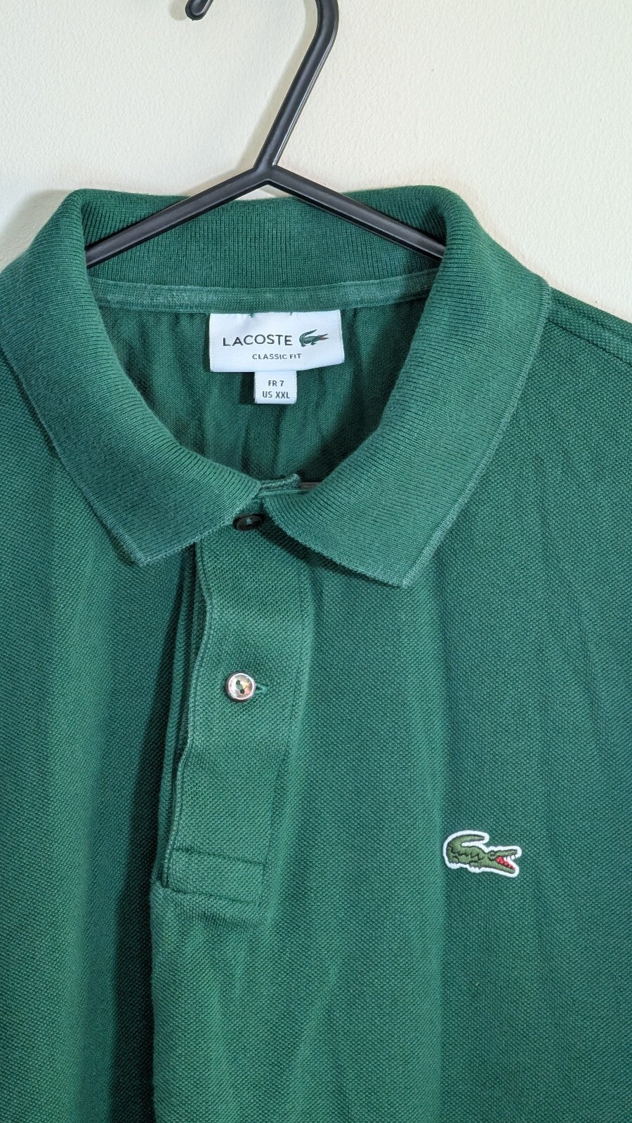Lacoste Men's Classic Fit Polo T Shirt - Green - Size 7 / XXL